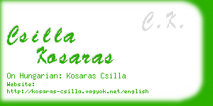 csilla kosaras business card